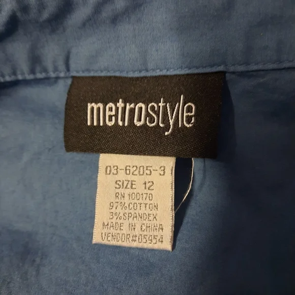 Vintage Metrostyle Womens Dress Size 12 Blue Retro - Picture 6 of 7